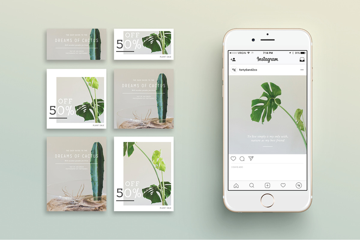 NATURALIS  Social Media BUNDLE, a Social Media Template by 46&2 Collective (Photo 2 of 11)