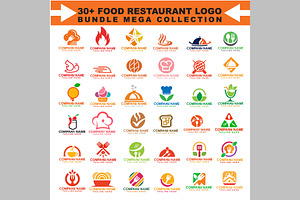 30+ Food and Restaurant Logo Bundle, a Branding & Logo Template by ArmanHossen75