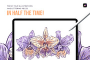 70 Flower Stamps for Procreate, a Brush Add-On by Riveros Illustration (Thumbnail 13 of 13)