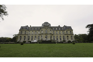 Chateau de septmonts majestic facade, an Architecture Photo by Media Whale Stock