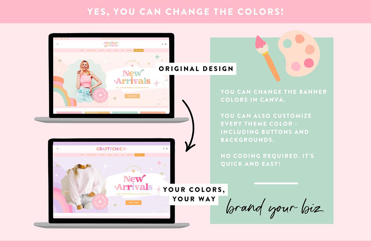 Pastel Rainbow Shopify Theme, a Shopify Template by Design Pixie (Photo 8 of 11)