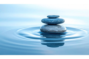 Zen stones stacked on water surface, a Nature Photo by Igor Tichonow