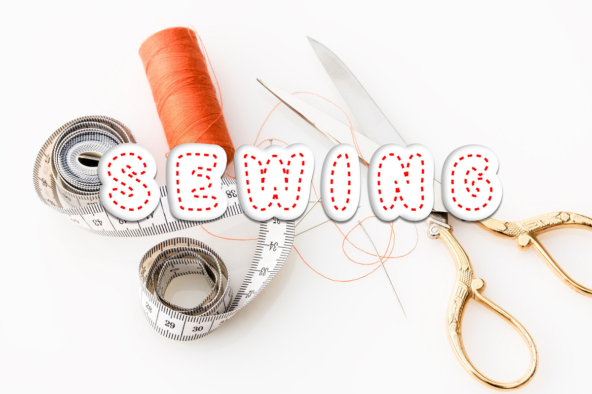 Stitched Letters SVG Font, a Font by vladocar (Photo 2 of 6)