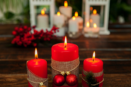 Christmas candles stock photo containing decoration and christmas, a Holiday Photo by José Manuel Gelpi