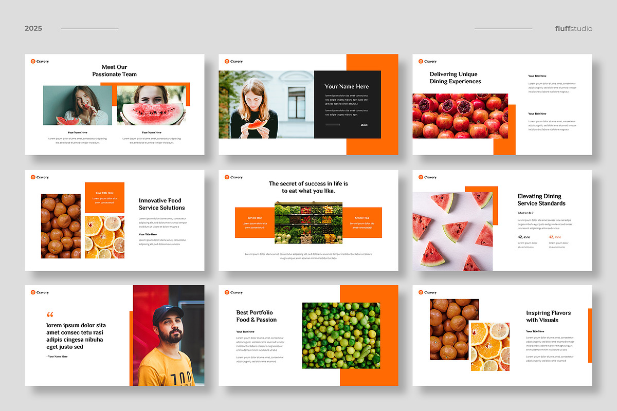 Food Restaurant Powerpoint Template, a Presentation Template by fluffstudio (Photo 4 of 5)
