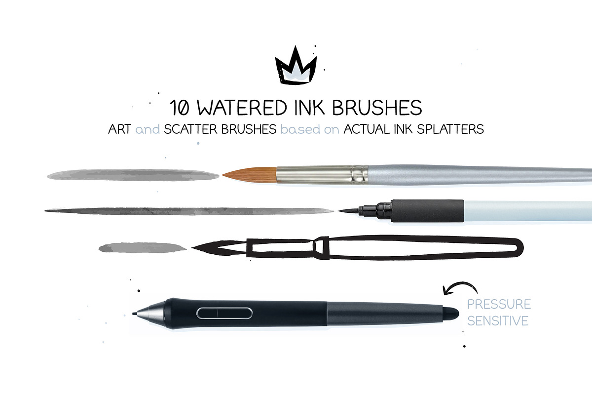 Ink & Watered Ink Brushes, a Brush Add-On by Side Project (Photo 3 of 7)