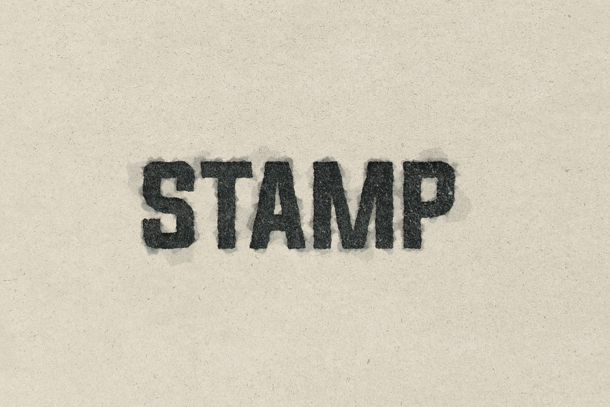 INK STAMP Distressed Text PSD Effect, a Preset Add-On by velvetmade.designs (Photo 3 of 10)