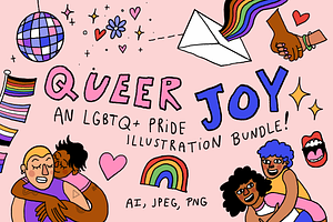 Queer Joy | LGBTQ+ Pride Graphics