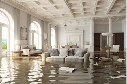 Water damage apartment. Generate Ai, a Nature Photo by Ylivdesign