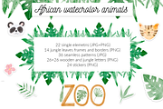 Watercolor african animal faces, an Animal Illustration by Let's Art (Thumbnail 2 of 18)