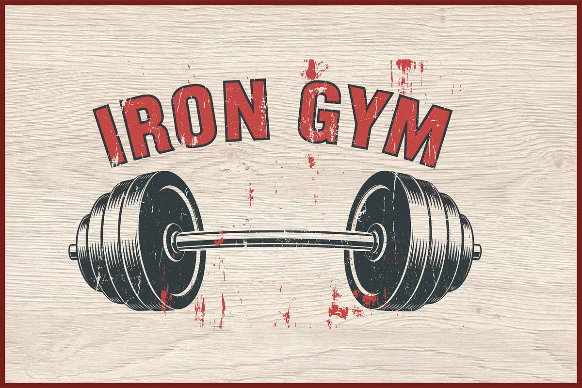 10 Vintage Gym Fitness Badge Logo, a Sport Illustration by Artivon (Photo 7 of 11)
