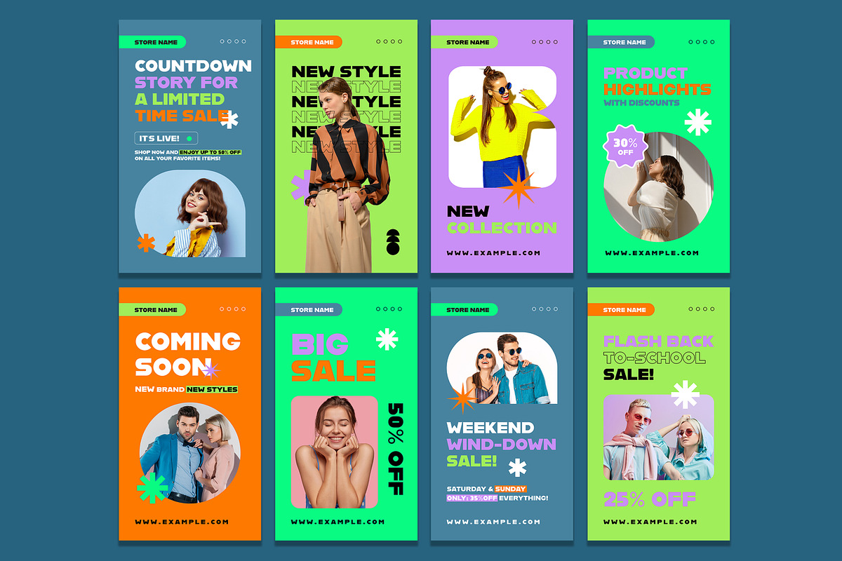 Colorful Social Media Story Set, a Social Media Template by ContestDesign (Photo 2 of 2)