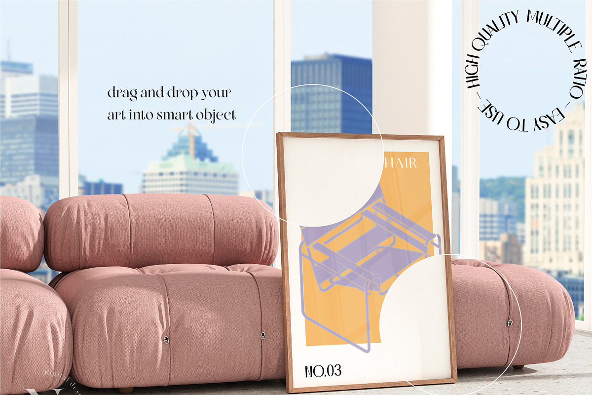 Mockup bundle in bright interior, a Product Mockup by N digital designs (Photo 2 of 5)