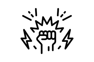Conflicts combat black icon, an Outline Icon by Creative priyanka