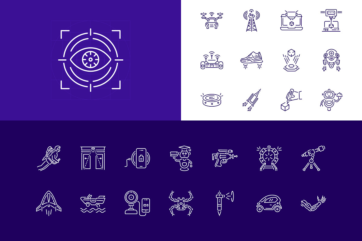 Tech and Innovation Icon Set, an Outline Icon by Prosymbols (Photo 5 of 7)