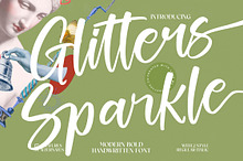 Glitters Sparkle Modern Handwritten