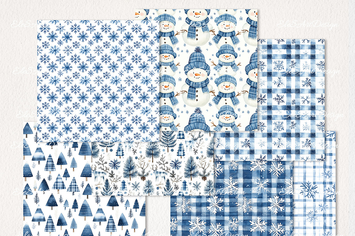 Blue Christmas Clipart 76 PNG, a Seasonal Illustration by EleSArtDesign (Photo 4 of 6)