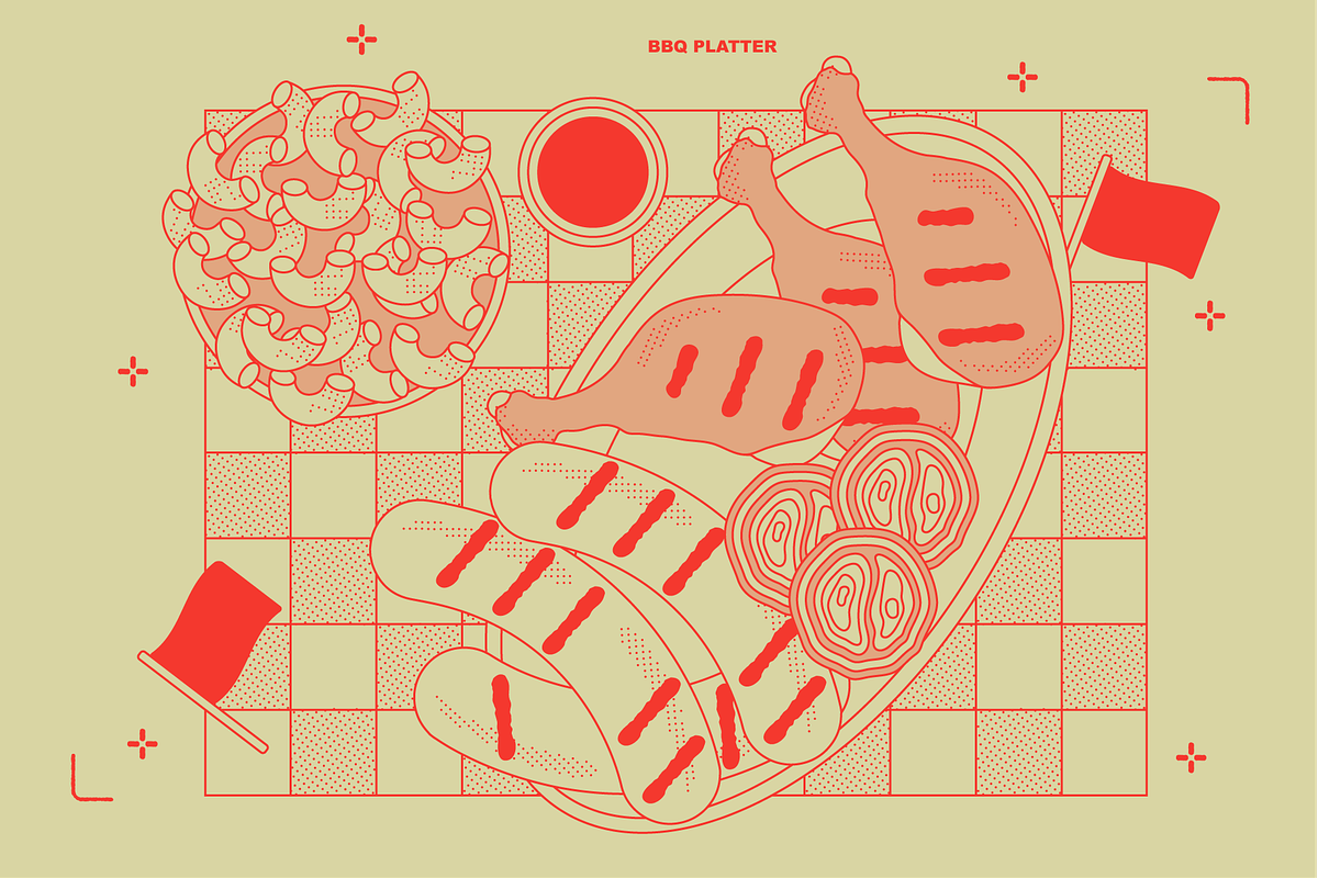 BBQ Food Vector Illustrations, a Food Illustration by TheFoodAtlas (Photo 17 of 17)