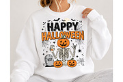 Skeleton Coffee Happy Halloween PNG, a Seasonal Illustration by DreamCafeArt (Thumbnail 4 of 7)