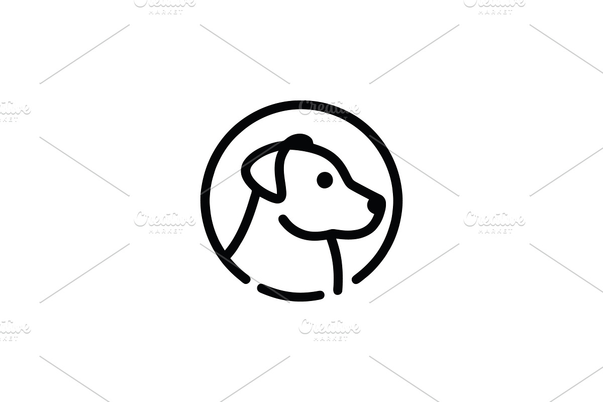 Dog profile circle vector icon, a Branding & Logo Template by Vectorium Studio (Photo 2 of 2)