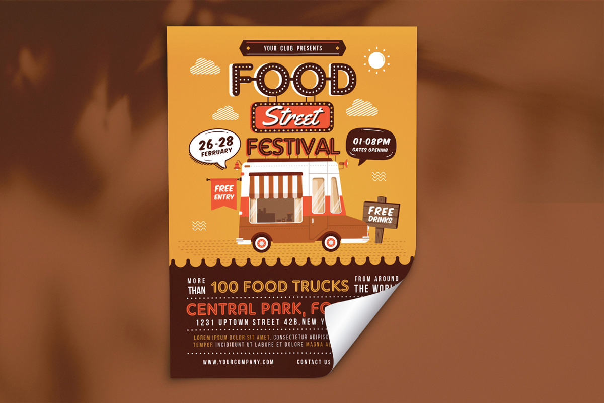 Food Truck Festival Flyer, a Flyer Template by Totem Design Studio (Photo 2 of 5)