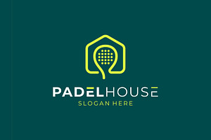 Padel House Lineart Logo, a Branding & Logo Template by ika trisiana