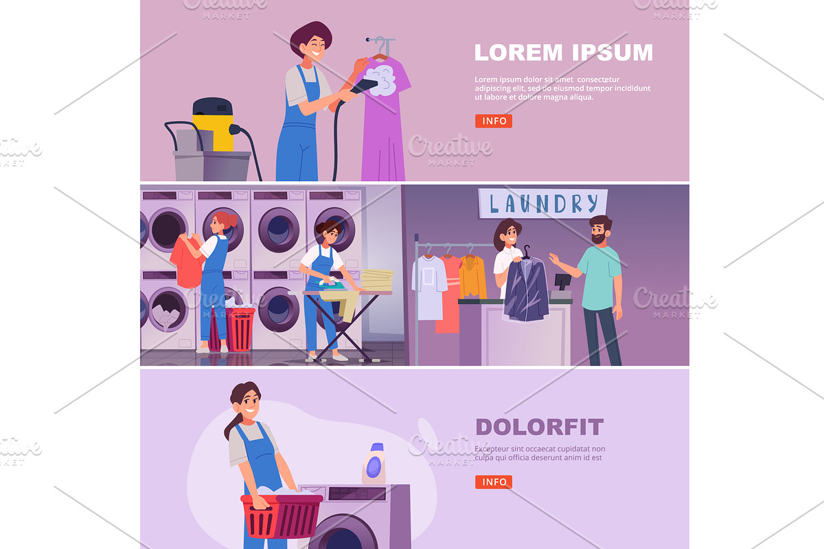 Laundry service. cleaning self, a Person Illustration by Onyx