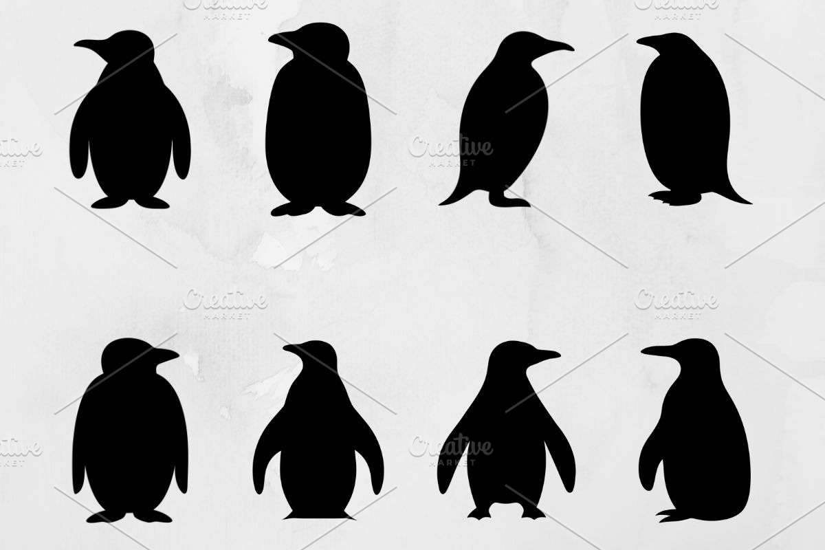 Penguin Silhouette SVG, an Animal Illustration by newminddesign (Photo 1 of 3)
