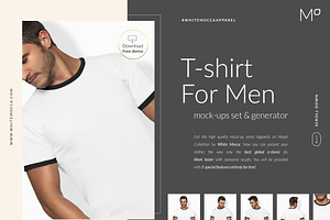 Men T-shirt Mockups Set FREE DEMO