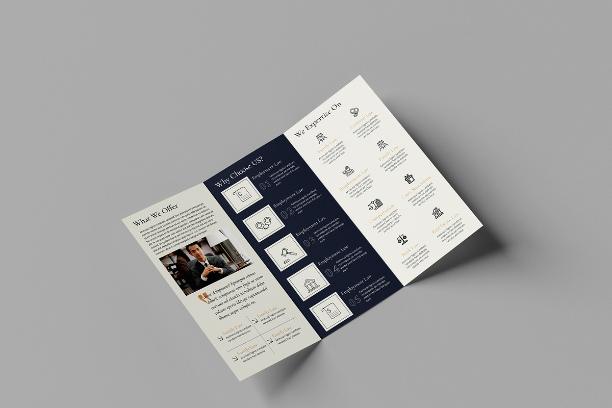 Lawyer Tri-fold Brochure, a Brochure Template by azadcsstune (Photo 2 of 5)