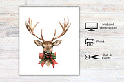 Watercolor Red Green Plaid Christmas, an Illustration by Canvas Craft (Thumbnail 7 of 7)