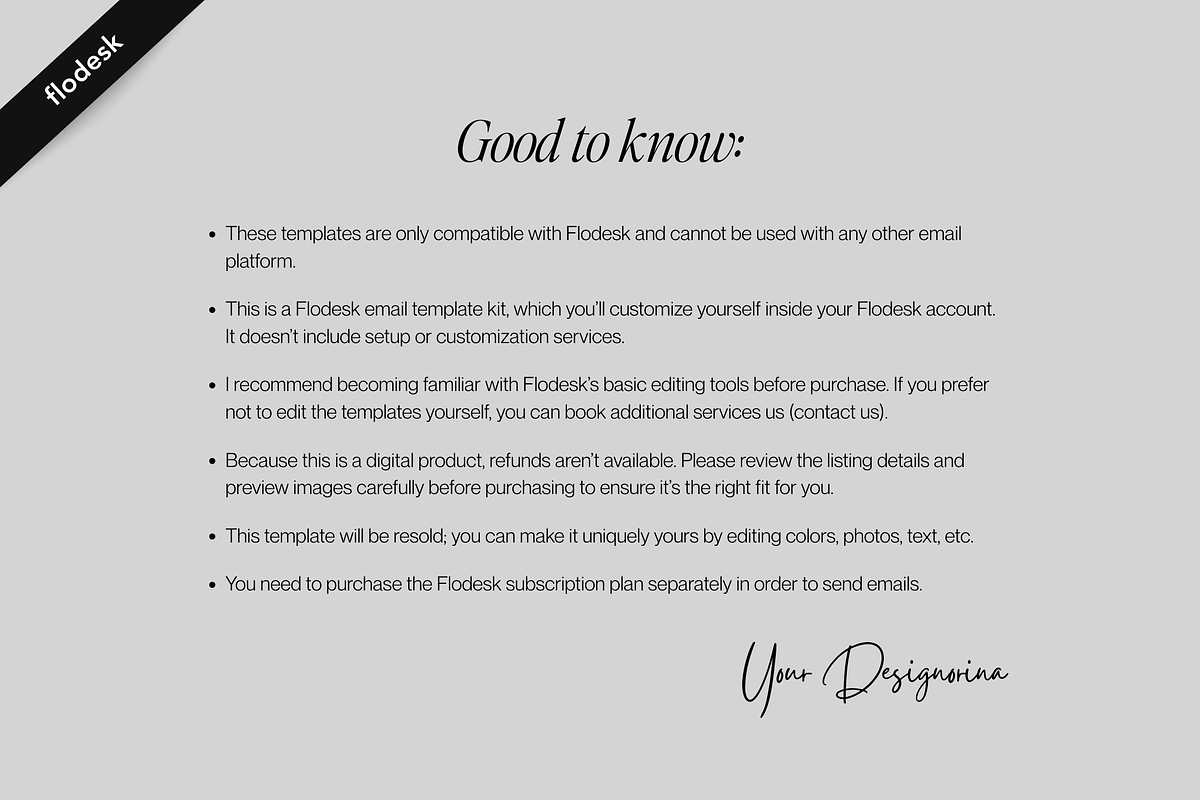 Flodesk Email Template Kit | Bergamo, an Email Template by Designorina (Photo 8 of 9)