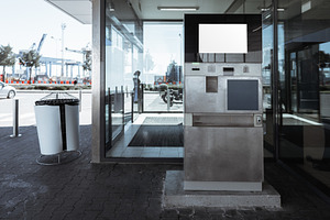 Parking payment machine mock-up, a Business Photo by SkyNext