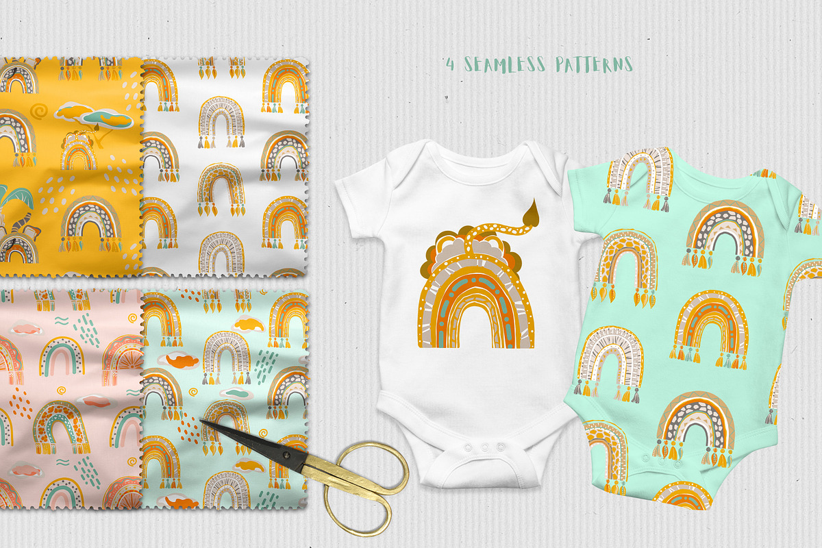 Safari Baby Abstract Rainbows, an Animal Illustration by Cat In Colour (Photo 5 of 9)