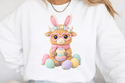 Easter Highland Cow PNG, an Illustration by Watercolor design (Thumbnail 2 of 9)