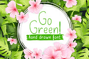 Go Green - handdrawn font, a Font by ilonitta (Thumbnail 1 of 6)