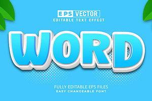 Word Vector 3d Editable Text Effect