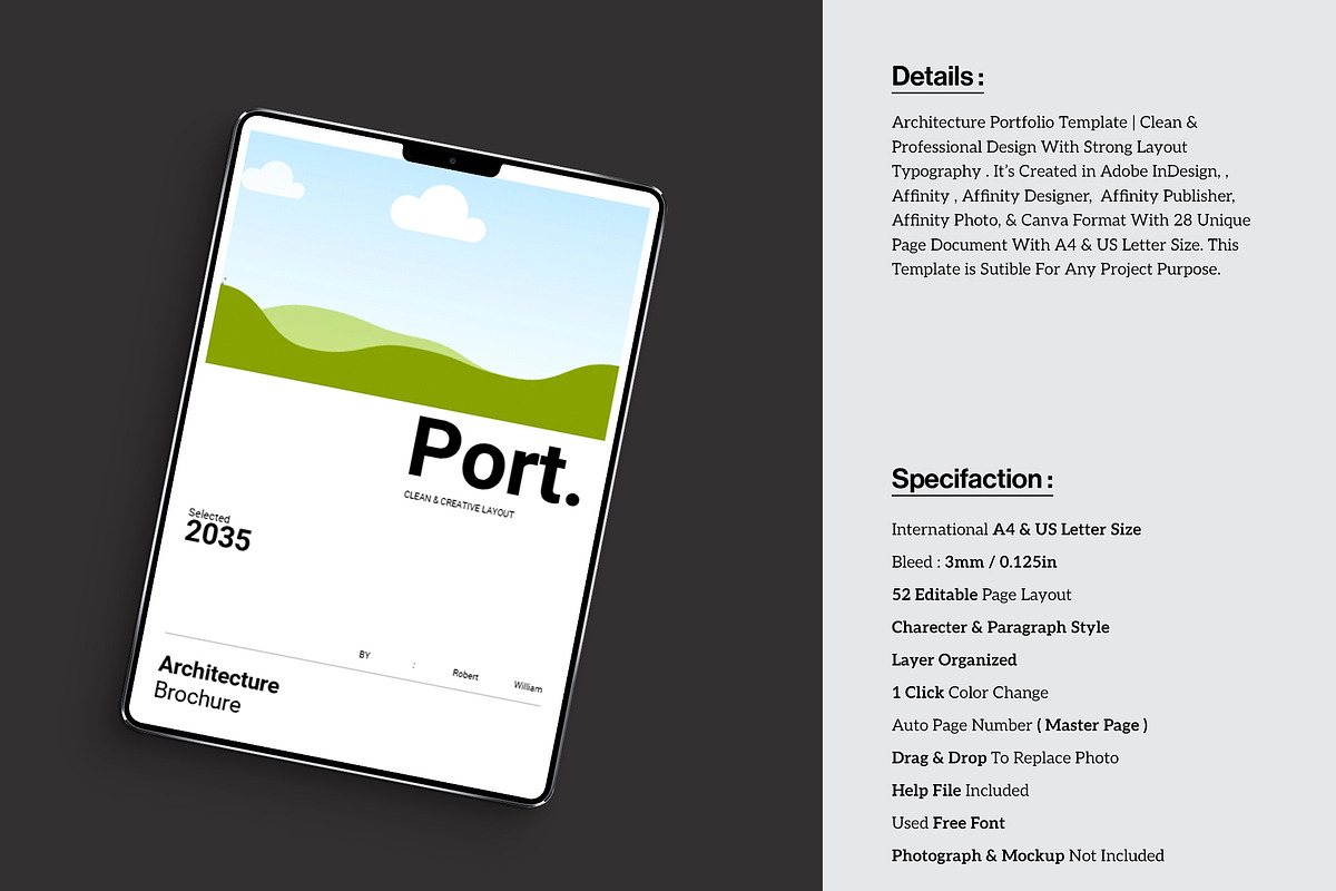 Architecture Portfolio Template, a Brochure Template by StyleArt (Photo 2 of 24)