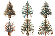 Boho Christmas Trees, an Illustration by Pixels.Craft (Thumbnail 2 of 7)