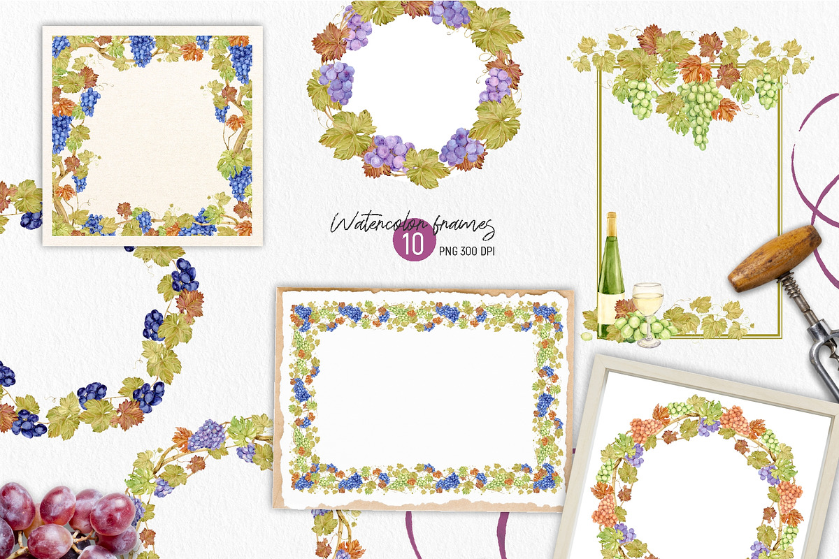 Craft WINE. Watercolor set, an Illustration by Tata Pilip (Photo 9 of 16)