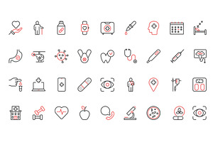 Food icons, a Food Illustration by Lemberg Vector