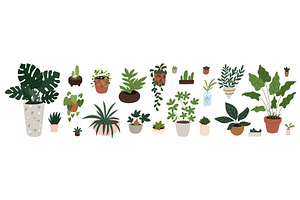 Cartoon home plants. Different types, an Object Illustration by Vectorbuum