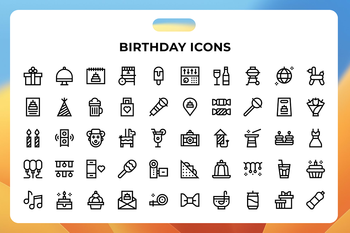 Birthday Icons, a Duotone Icon by Wencory (Photo 1 of 3)