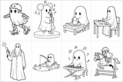 Halloween Activity Coloring PDF Page, a Seasonal Illustration by Nuvame Arts & Designs (Thumbnail 3 of 8)