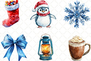 Frosty Christmas Watercolor Clipart, an Illustration by Black Bird Studio (Thumbnail 3 of 6)