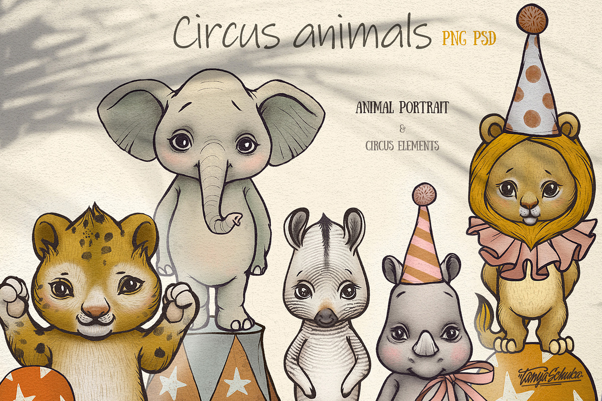 Circus animals, an Animal Illustration by TanyaSchuka (Photo 1 of 5)