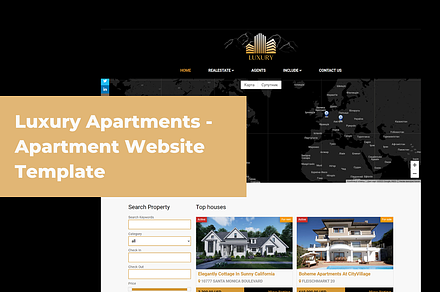 Luxury Apartments Website Template, a Websites & App Template by Ordasoft