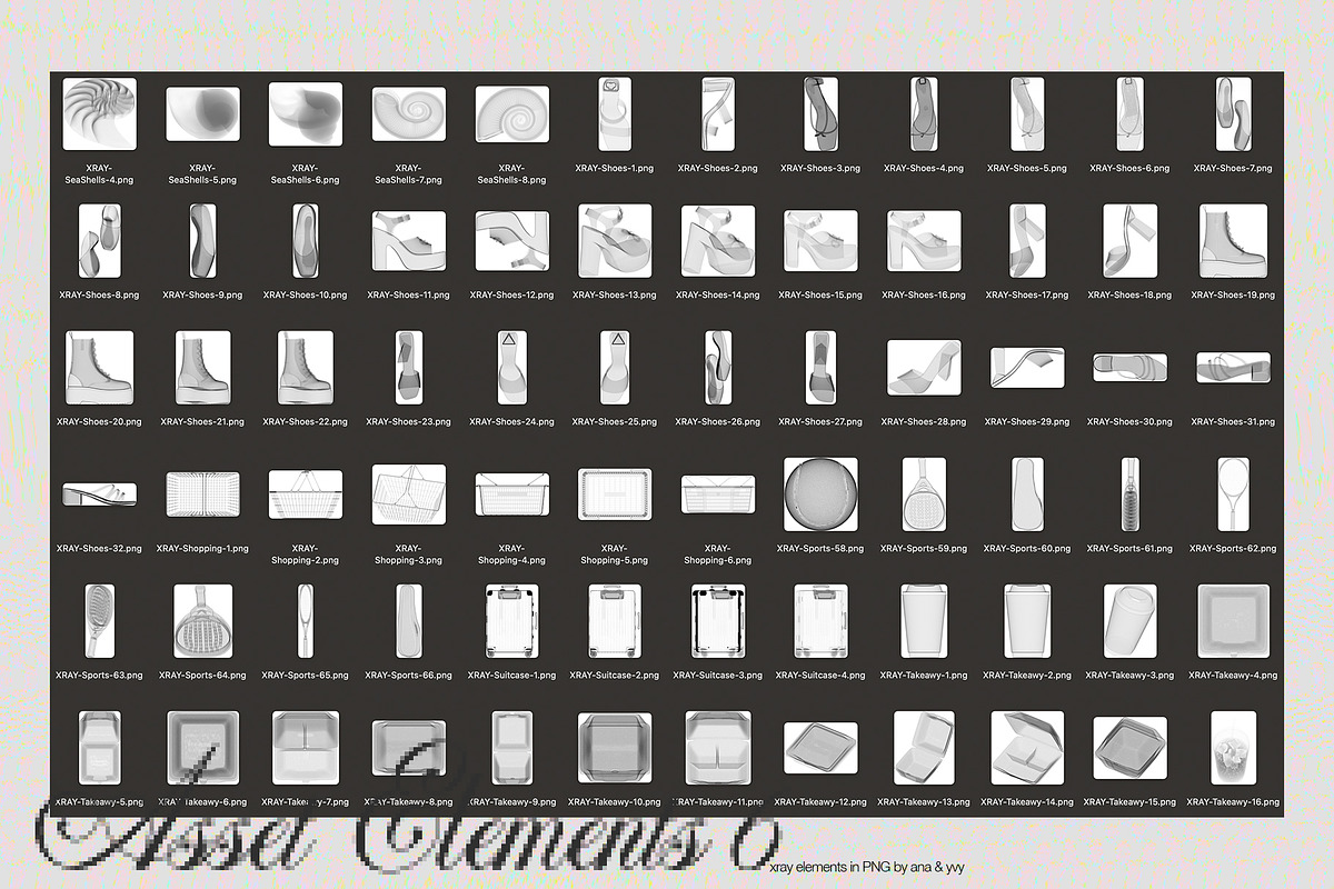 XRAY COLLAGE KIT | What's in my Bag, an Object Graphic by ana & yvy (Photo 19 of 20)