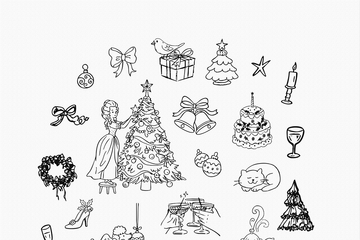 Christmas Embossed Frames & Line art, a Texture Graphic by divanovskaya_nv (Photo 14 of 16)
