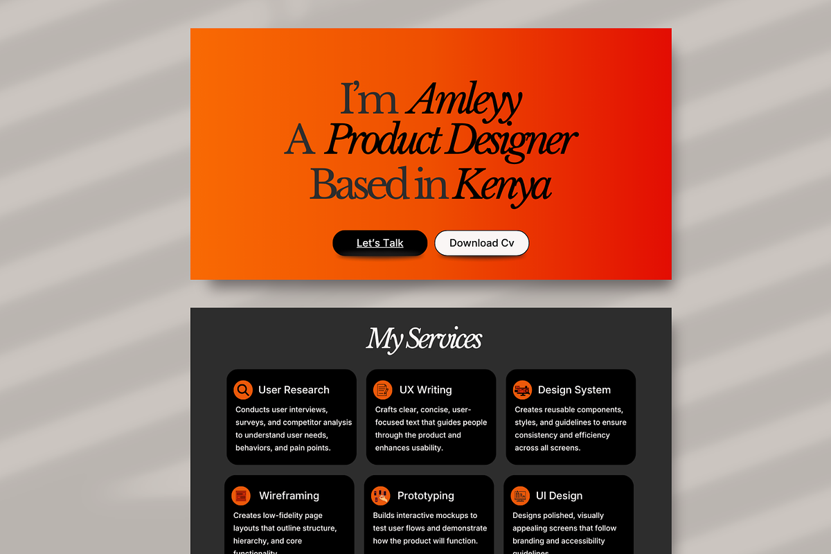 Simple UX Designer Website Portfolio, a Websites & App Template by Elegant_Studio44 (Photo 1 of 5)